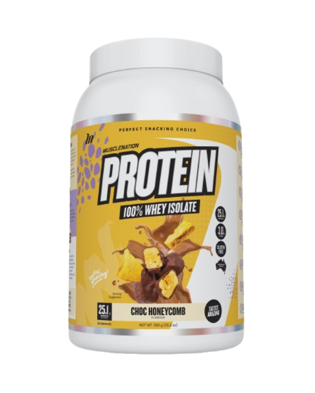 MUSCLE NATION PROTEIN 100% WHEY ISOLATE - CHOC HONEYCOMB