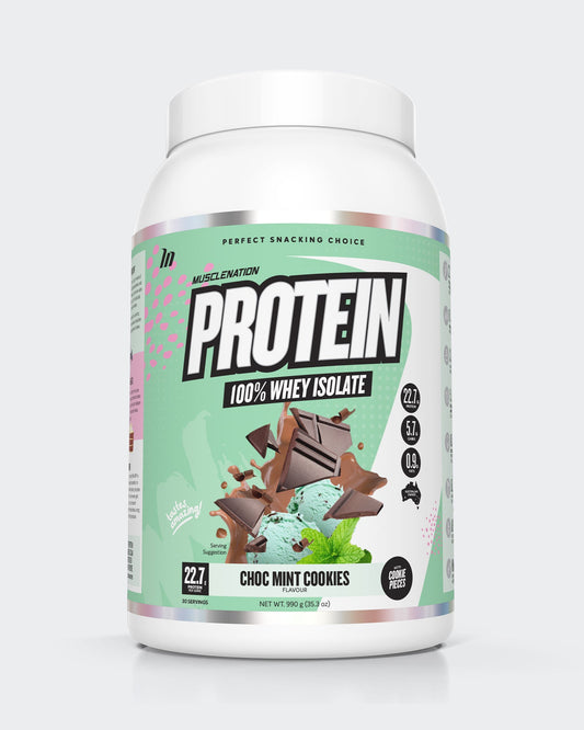 MUSCLE NATION PROTEIN 100% WHEY ISOLATE - CHOC MINT COOKIES