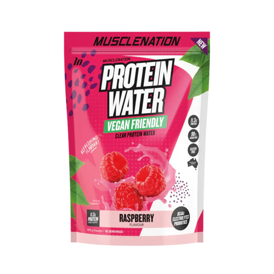 MUSCLE NATION PROTEIN WATER - RASPBERRY