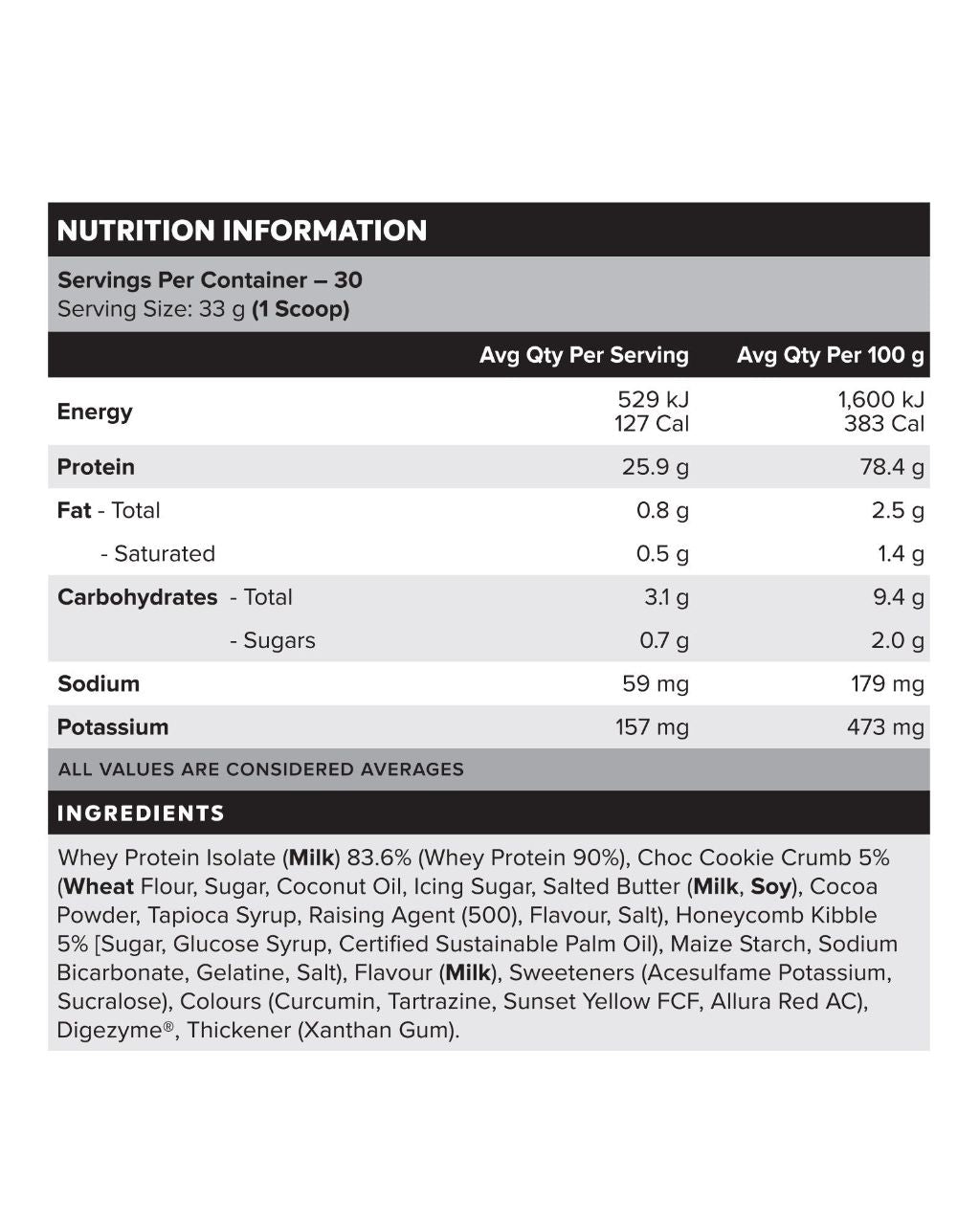 MUSCLE NATION PROTEIN 100% WHEY ISOLATE