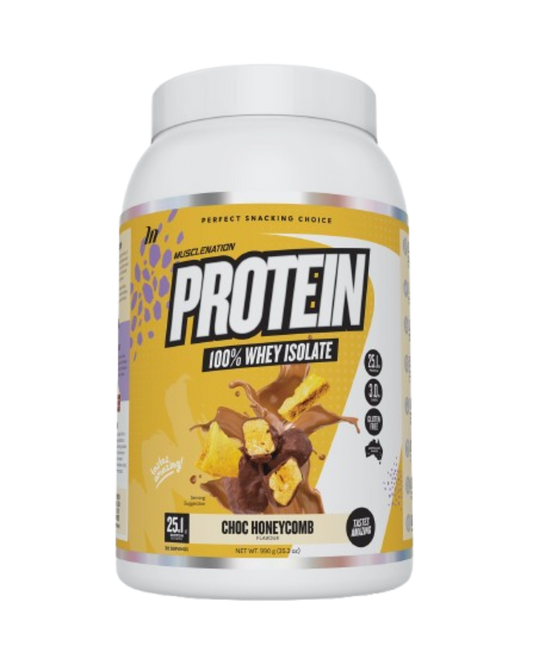 MUSCLE NATION PROTEIN 100% WHEY ISOLATE - CHOC HONEYCOMB