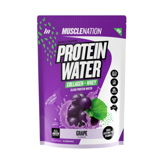MUSCLE NATION PROTEIN WATER - GRAPE