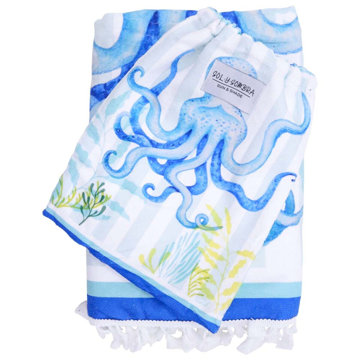 Kids Towel Poncho Octopus