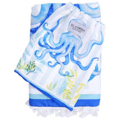 Kids Towel Poncho Octopus