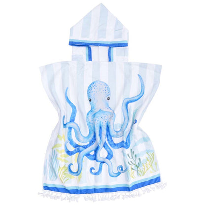 Kids Towel Poncho Octopus