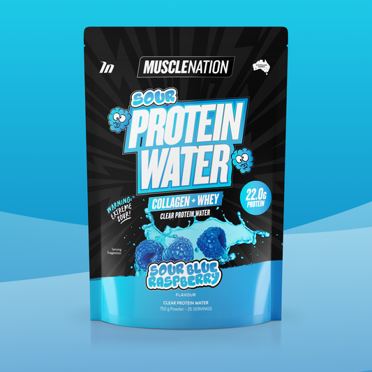 MUSCLE NATION PROTEIN WATER SOUR RANGE - BLUE RASPBERRY